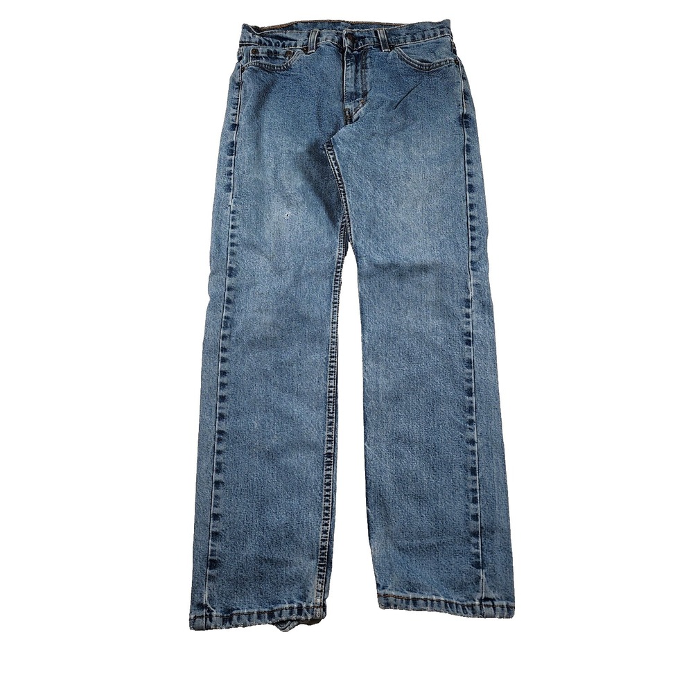Levis 505 Jeans Mens 28x27 Boys Baggy Straight Leg Distressed Normcore Y2K